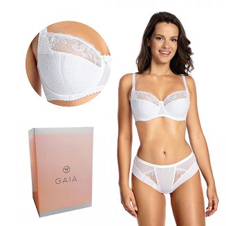 Biustonosz GAIA Semi-soft Goldie 899 półusztywniany biały