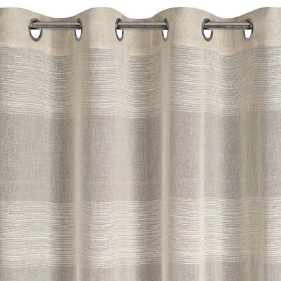 Zasłona gotowa na przelotkach AGATA 140x250 Eurofirany beżowa w pasy