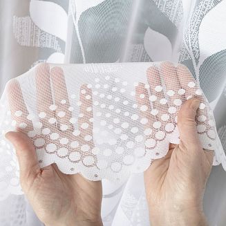 Firanka żakardowa gotowa na żabki MARTA 200x250 biała