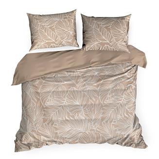 Pościel satynowa SPRING 220x200 Eurofirany jasnobrązowy