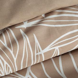 Pościel satynowa SPRING 220x200 Eurofirany jasnobrązowy