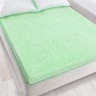 Prześcieradło frotte bez gumki Tulipan 175x220 ZWOLTEX jaśminowe GRUBE