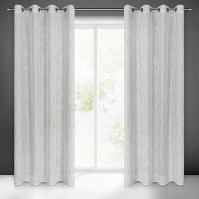 Zasłona gotowa na przelotkach AGNES 140x250 Eurofirany popielata