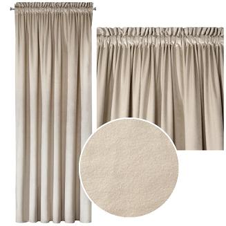 Zasłona gotowa na taśmie ROSA 140x270 Eurofirany beżowa