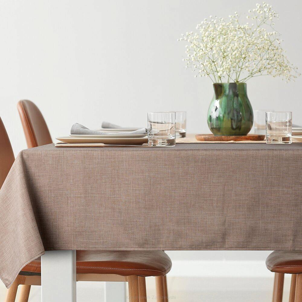 Obrus dekoracyjny O 145x300 Eurofirany jasnobeżowy