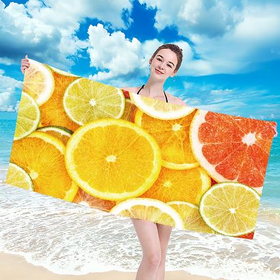 Ręcznik plażowy 100x180 owoce cytrusowe
