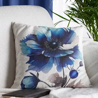 Poszewka dekoracyjna LEN 45x45 Eurofirany beżowa o strukturze lnu