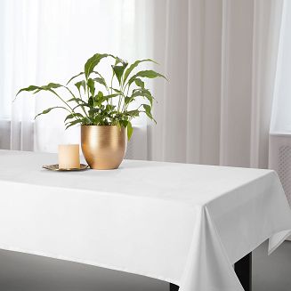 Obrus dekoracyjny VIVA 140x220 plamoodporny biały