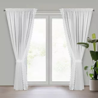 Firana gotowa na taśmie KAJA 140x270 Eurofirany biały