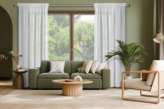 Firana gotowa na taśmie KAJA 140x270 Eurofirany biały