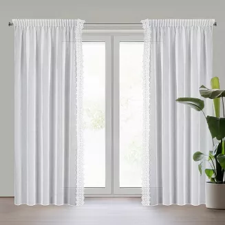 Firana gotowa na taśmie KAJA 140x270 Eurofirany biały