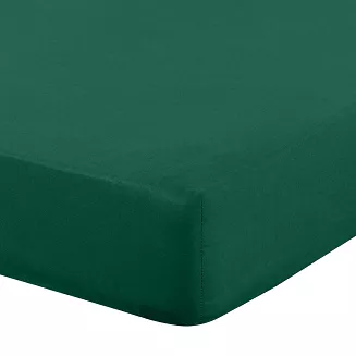 Prześcieradło satynowe z gumką BASIC 220x200x30 Eurofirany butelkowy zielony