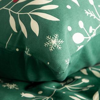 Komplet pościeli świąteczny POS 160x200 Eurofirany butelkowy zielony