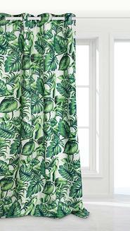 Zielona Zasłona Do Salonu W Liście 140x250 PALMS