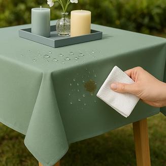 Obrus plamoodporny GAIA 140x240 ogrodowy wodoodporny szałwiowy