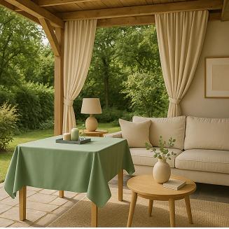 Obrus plamoodporny GAIA 140x240 ogrodowy wodoodporny szałwiowy