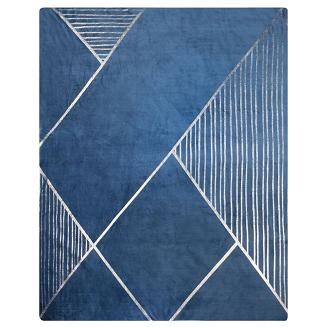 Koc narzuta GINKO3 150x200 Eurofirany niebieski