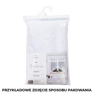 Firanka żakardowa gotowa na żabki TEODORA 300x120 biała