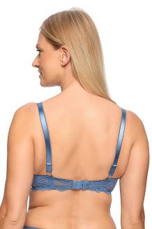 Biustonosz z koronką Push Up Abigail 1226 niebieski