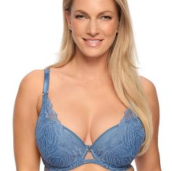 Biustonosz z koronką Push Up Abigail 1226 niebieski