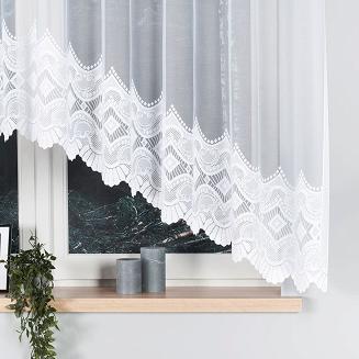 Firanka żakardowa gotowa na żabki LUCYNA 310x160 biała