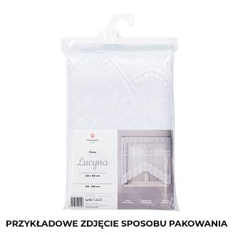 Firanka żakardowa gotowa na żabki LUCYNA 310x160 biała