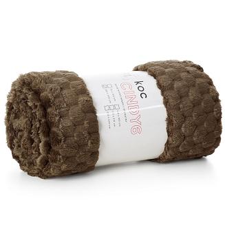 Koc narzuta CINDY6 170x210 Design91 ciemnobrązowy