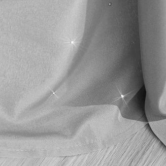 Zasłona gotowa na przelotkach CRYSTAL 140x250 srebrna z kryształkami