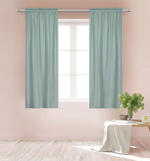 Zasłona gotowa na taśmie VIVA 140x175 półzaciemniająca szałwiowa