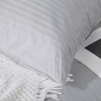 Poszewka z adamaszku satyna bawełniana 50x70 jasnoszara