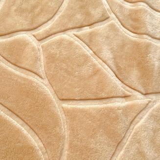 Koc akrylowy tłoczony LIV 200x220 gruby ciepły beżowy