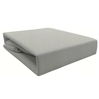 Prześcieradło jersey z gumką 180x200 popielate