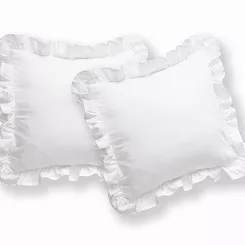 KPL POSZEWEK BAWEŁNA PURE BIAŁE 40X40  (a'2SZT) Z FALBANĄ