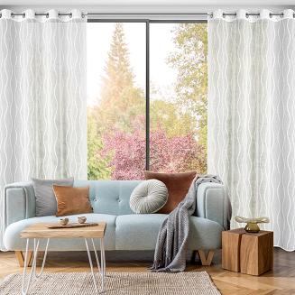 Firana gotowa na przelotkach FELICJA 140x250 Eurofirany biały