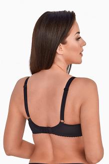 Biustonosz GAIA Full Cup Zoe 1205 usztywniany czarno-różowy
