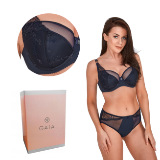 Biustonosz GAIA Semi-Soft Naomi 1209 półusztywniany granatowy