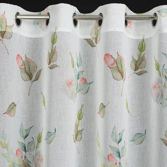 Zasłona gotowa na przelotkach ROSA 140x250 Design91 kremowy