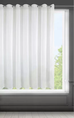 Firana gotowa na przelotkach LUCY 300x250 Eurofirany biała