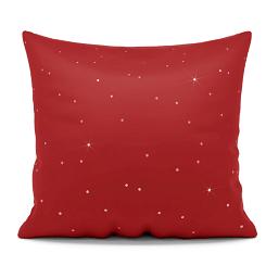 Poszewka dekoracyjna CRYSTAL 45x45 czerwona z kryształkami