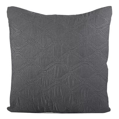 Poszewka dekoracyjna VIKI 40x40 Design91 stalowa / różowa