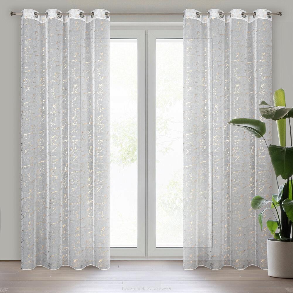 Firana gotowa na przelotkach REVA 140x250 Eurofirany szampański