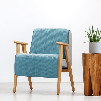 Narzuta dekoracyjna SOFIA 70x160 niebieska