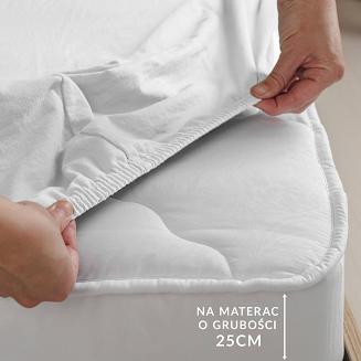Prześcieradło jersey elastan z gumką 180x200 Darymex białe
