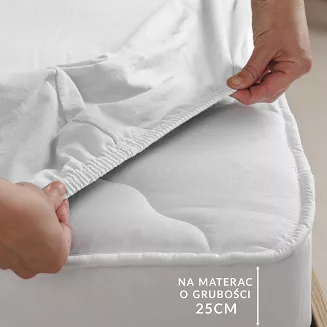 Prześcieradło jersey elastan z gumką 180x200 Darymex białe