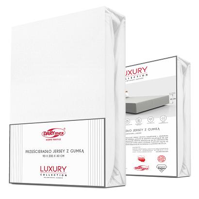 Prześcieradło jersey elastan z gumką 180x200 Darymex białe