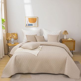 Narzuta dekoracyjna DASH 220x240 pikowana beżowa