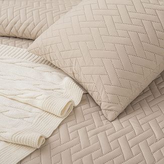 Narzuta dekoracyjna DASH 220x240 pikowana beżowa