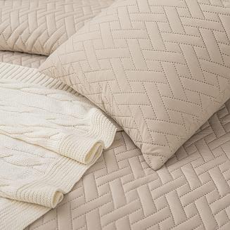 Narzuta dekoracyjna DASH 220x240 pikowana beżowa