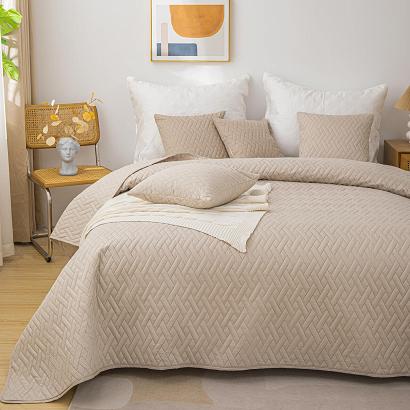 Narzuta dekoracyjna DASH 220x240 pikowana beżowa
