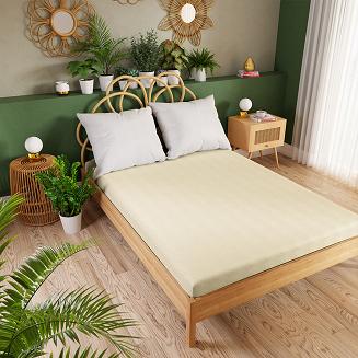 Prześcieradło jersey z gumką 120x200 DREAMY PREMIUM kremowe